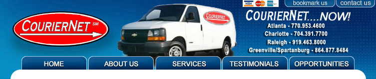CourierNet your best choice for an Atlanta courier or Charlotte courier.